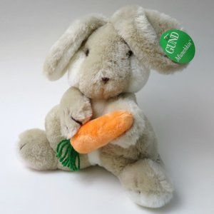 Vtg 1983 GUND 'Munchkin' Bunny Rabbit With Carrot Plush NWT